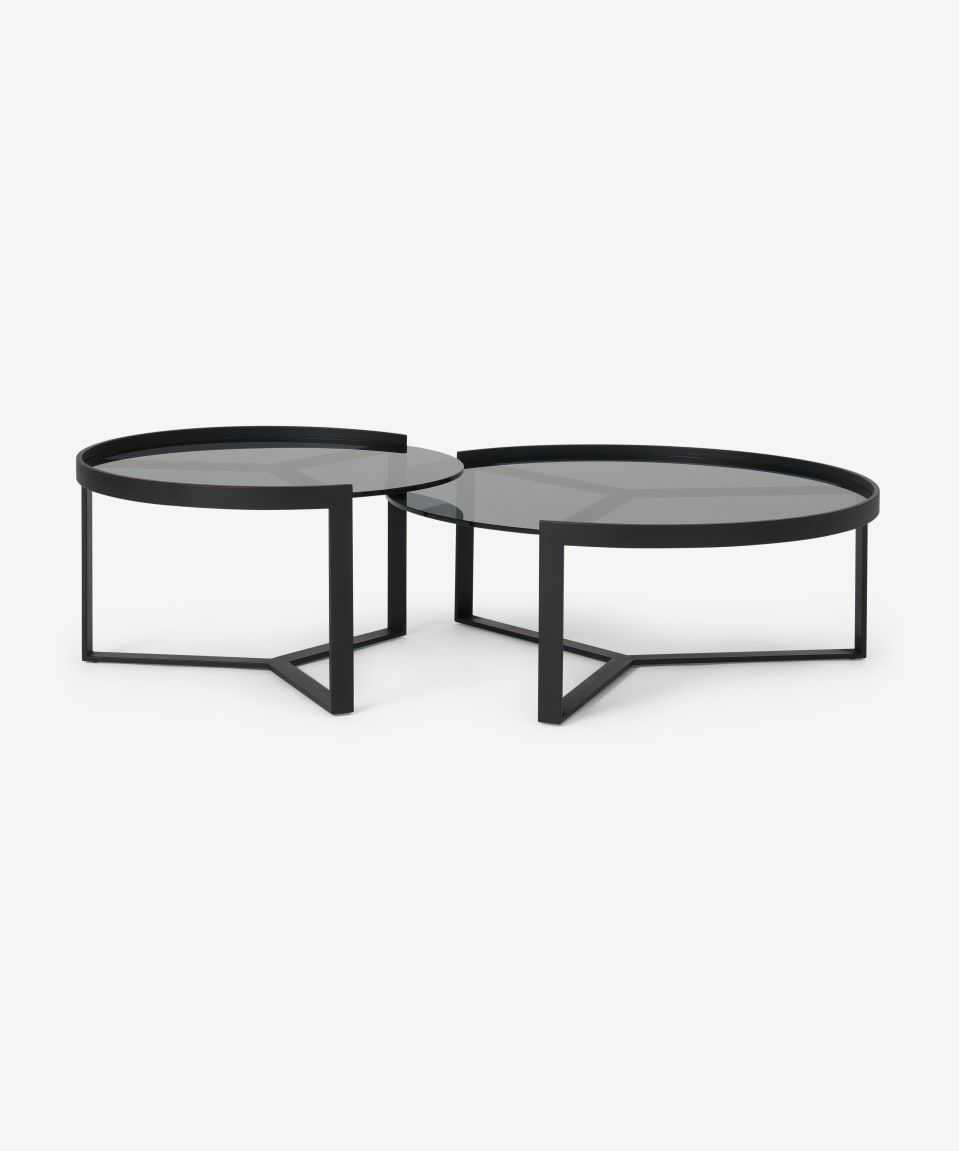 Patio Seating Gray Wood Outdoor Nesting Coffee Tables (3 of 15 Photos)