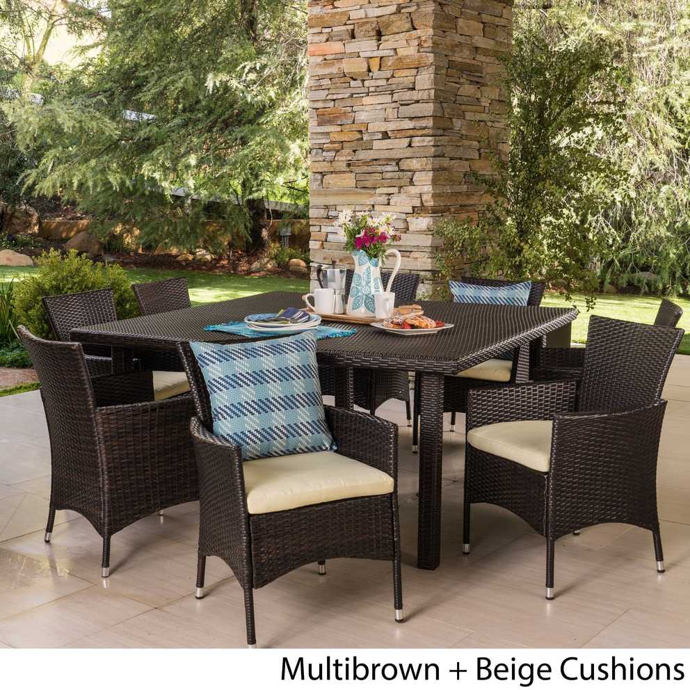 Patio Seating 9Piece Patio Dining Sets (1 of 15 Photos)