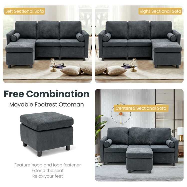 Sofa Sectional Sofas With Movable Ottoman (15 of 15 Photos)