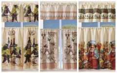 Grace Cinnabar 5-Piece Curtain Tier and Swag Sets