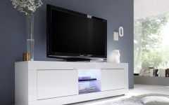 White Gloss TV Stands With Drawers