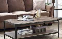 Carbon Loft Witten Angle Iron and Driftwood Coffee Tables