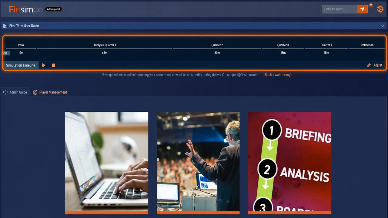 Portfolio Management simulation showing how to control the simulation timeline
