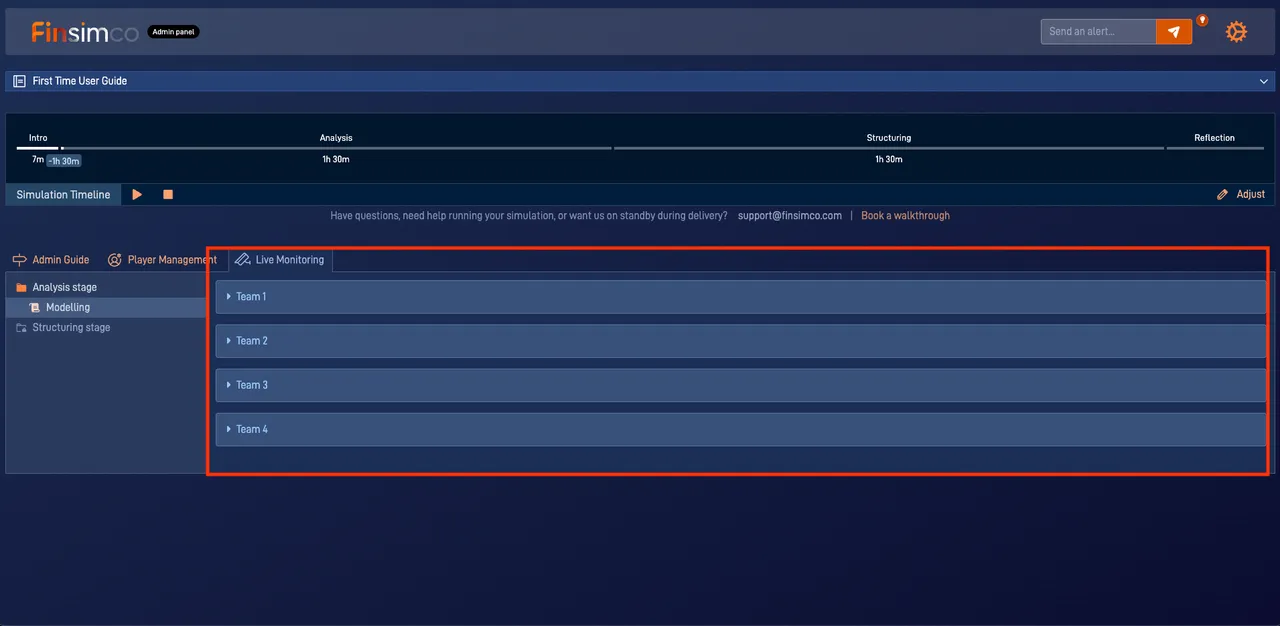 Corporate Governance admin panel showing how to monitor and prepare the debrief