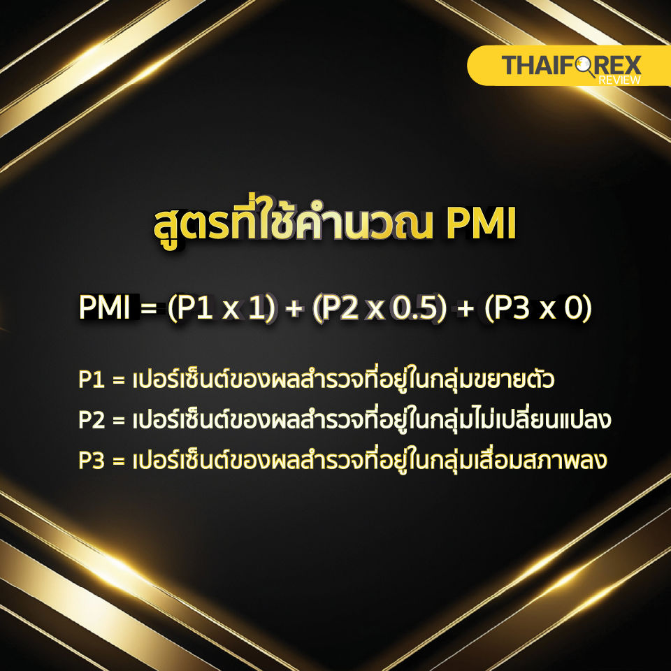 สูตรการคำนวณดัชนี PMI