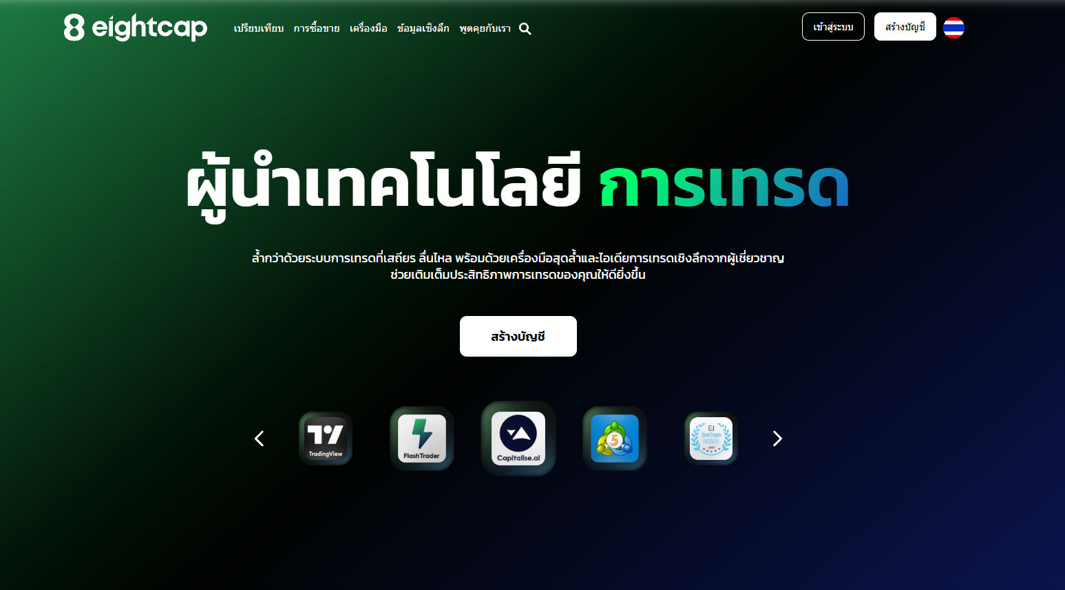 หน้าเว็บโบรกเกอร์ Eightcap