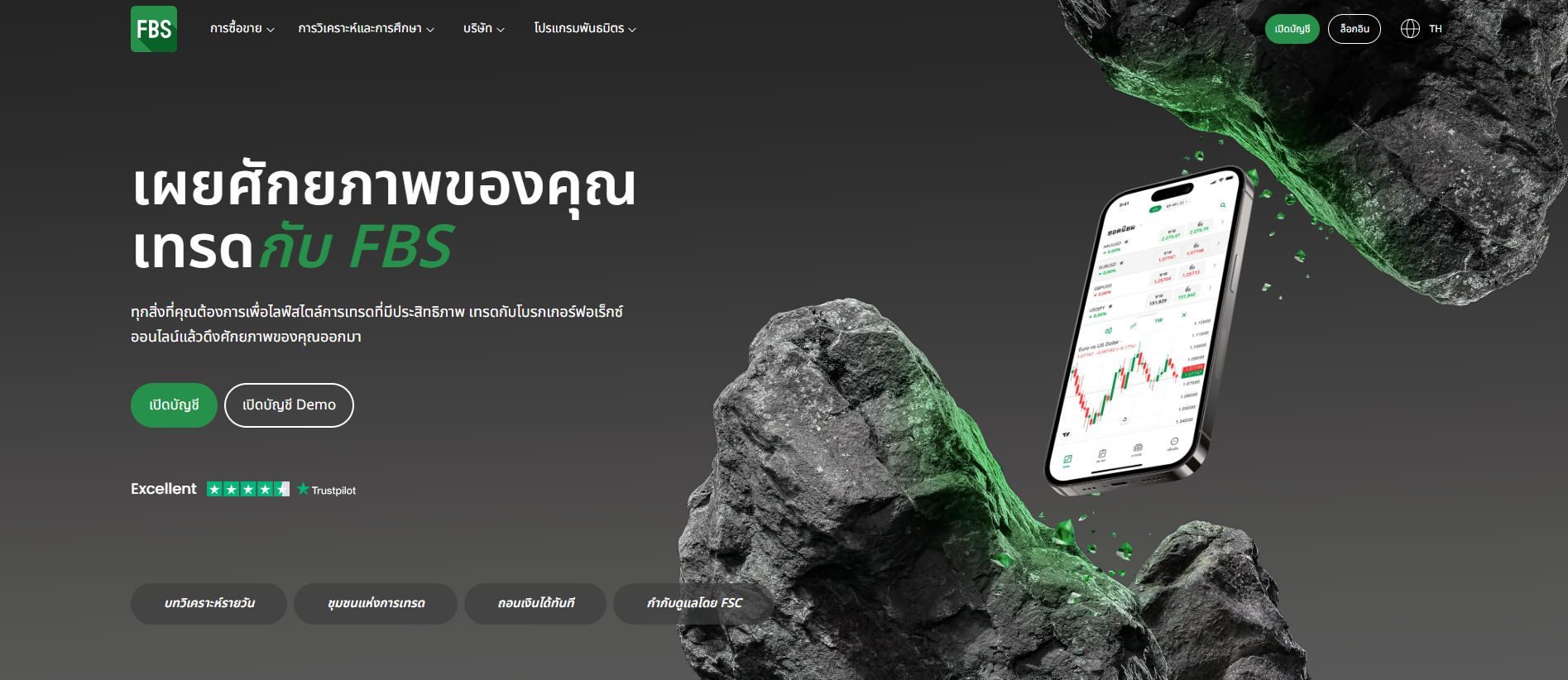 หน้าเว็บโบรกเกอร์ FBS
