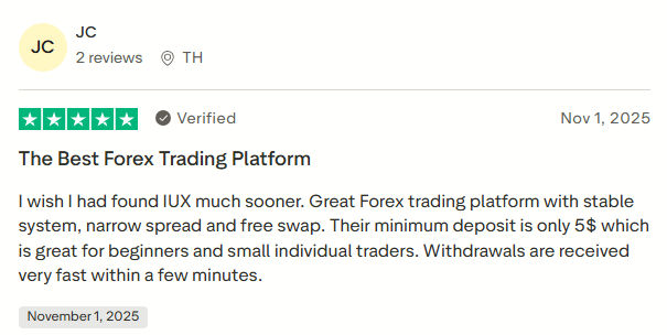 รีวิวจากผู้ใช้งาน IUX จริงใน Trustpilot 2 รีวิวจากผู้ใช้งาน IUX จริงใน Trustpilot 2