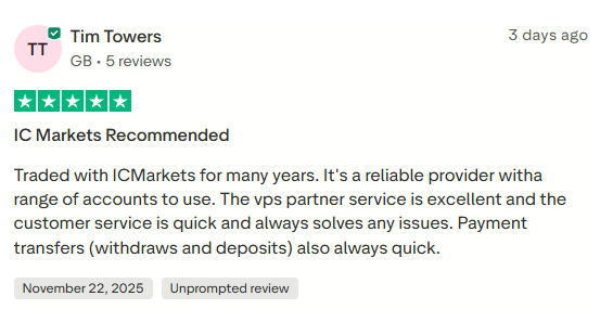 รีวิวจากผู้ใช้งาน IC Markets ใน Trustpilot 2 รีวิวจากผู้ใช้งาน IC Markets ใน Trustpilot 2