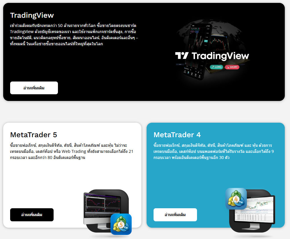 แพลตฟอร์มการซื้อขายของ Eightcap