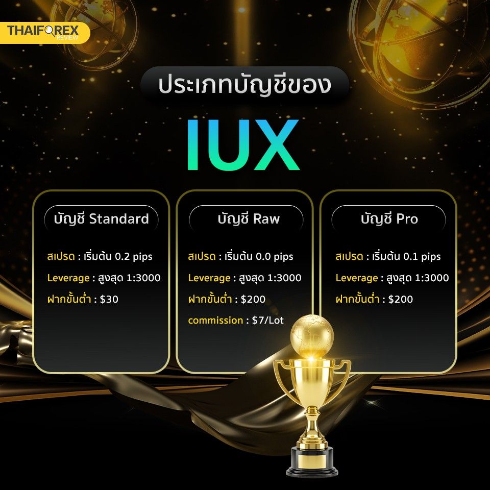 ประเภทบัญชีของ IUX