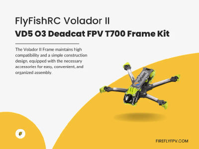 FlyFish RC Voladro Ⅱ VD5 Deadcat Frame Kit - Crytal Yellow
