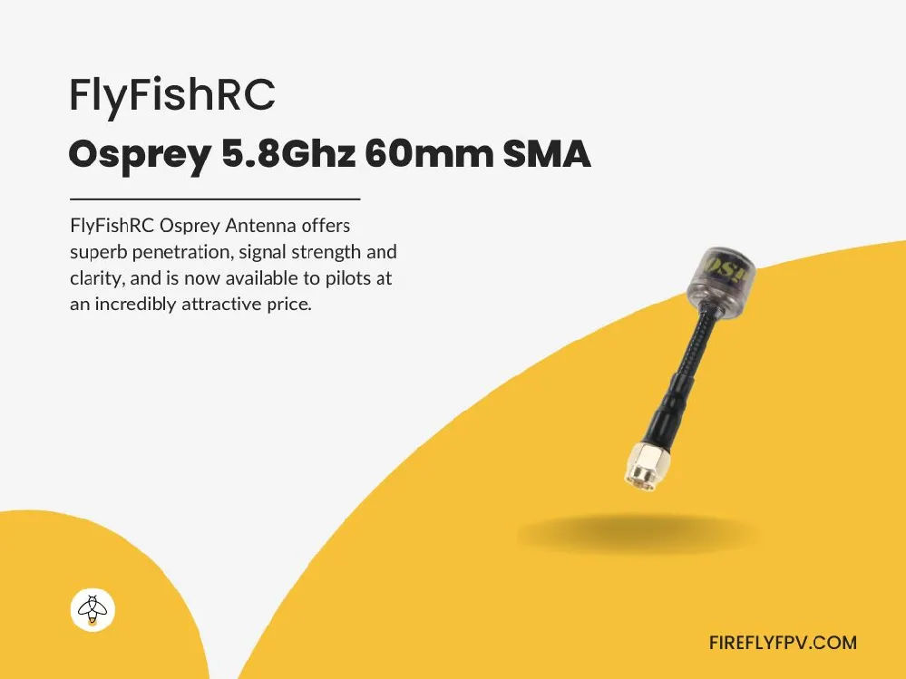 FlyFishRC Osprey 5.8Ghz 60mm SMA Antenna - RHCP Black