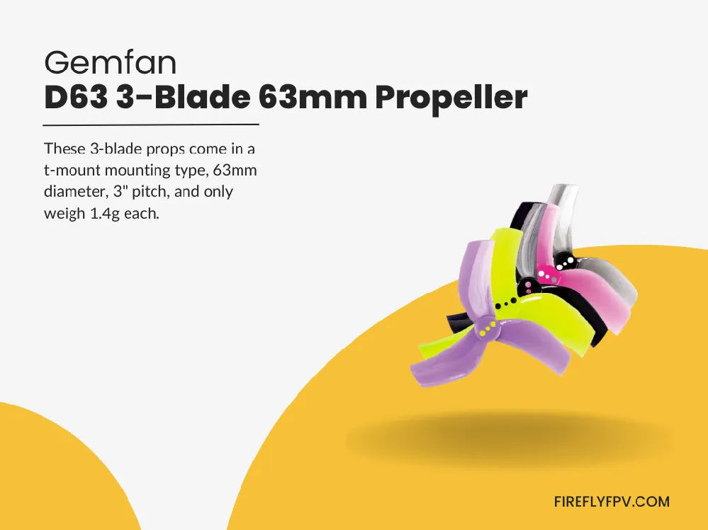 Gemfan D63 3-Blade 2.5inch Propeller