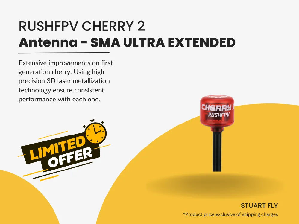 RUSHFPV Cherry2 Antenna II SMA Ultra Extended - LHCP