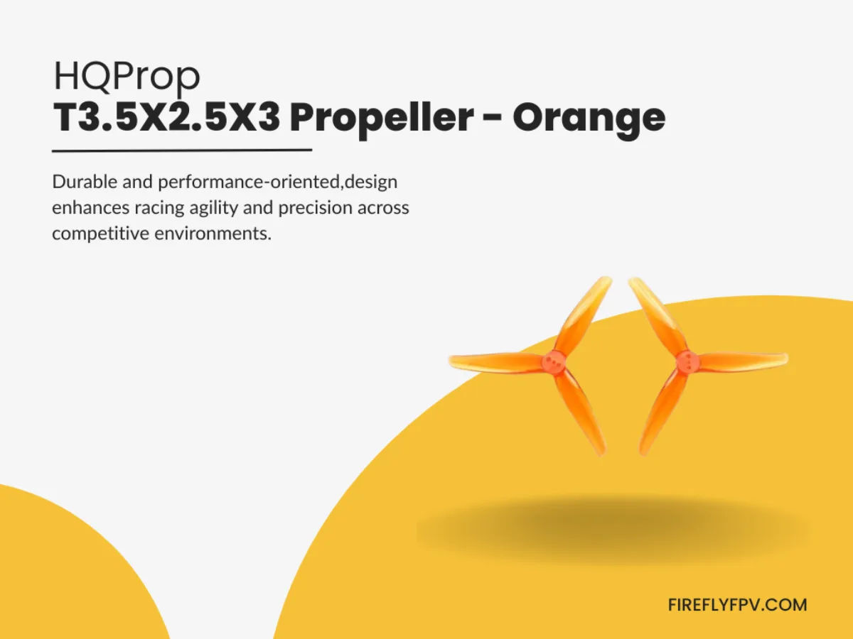 HQProp T3.5X2.5X3 (2CW+2CCW) Poly Carbonate - Orange image 1
