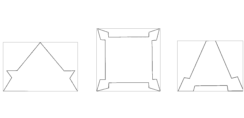 Outlines of Typical 17th Century Spanish Main Palisade Forts.