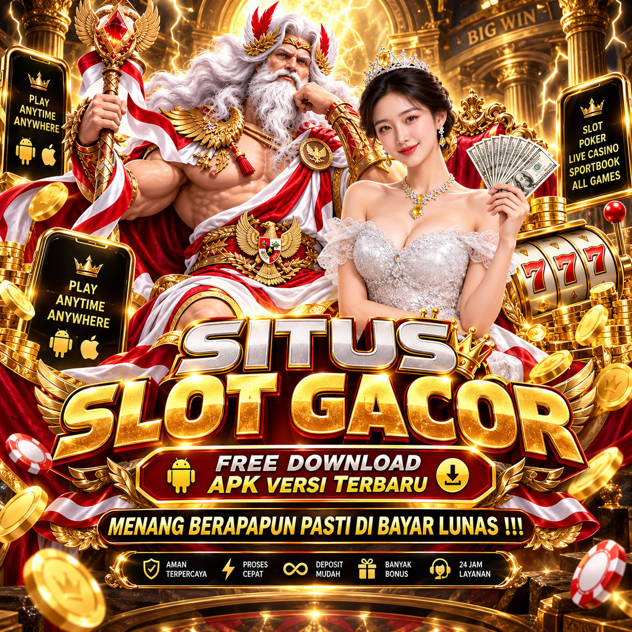 Banner Aplikasi WOW33 dengan akses permainan digital