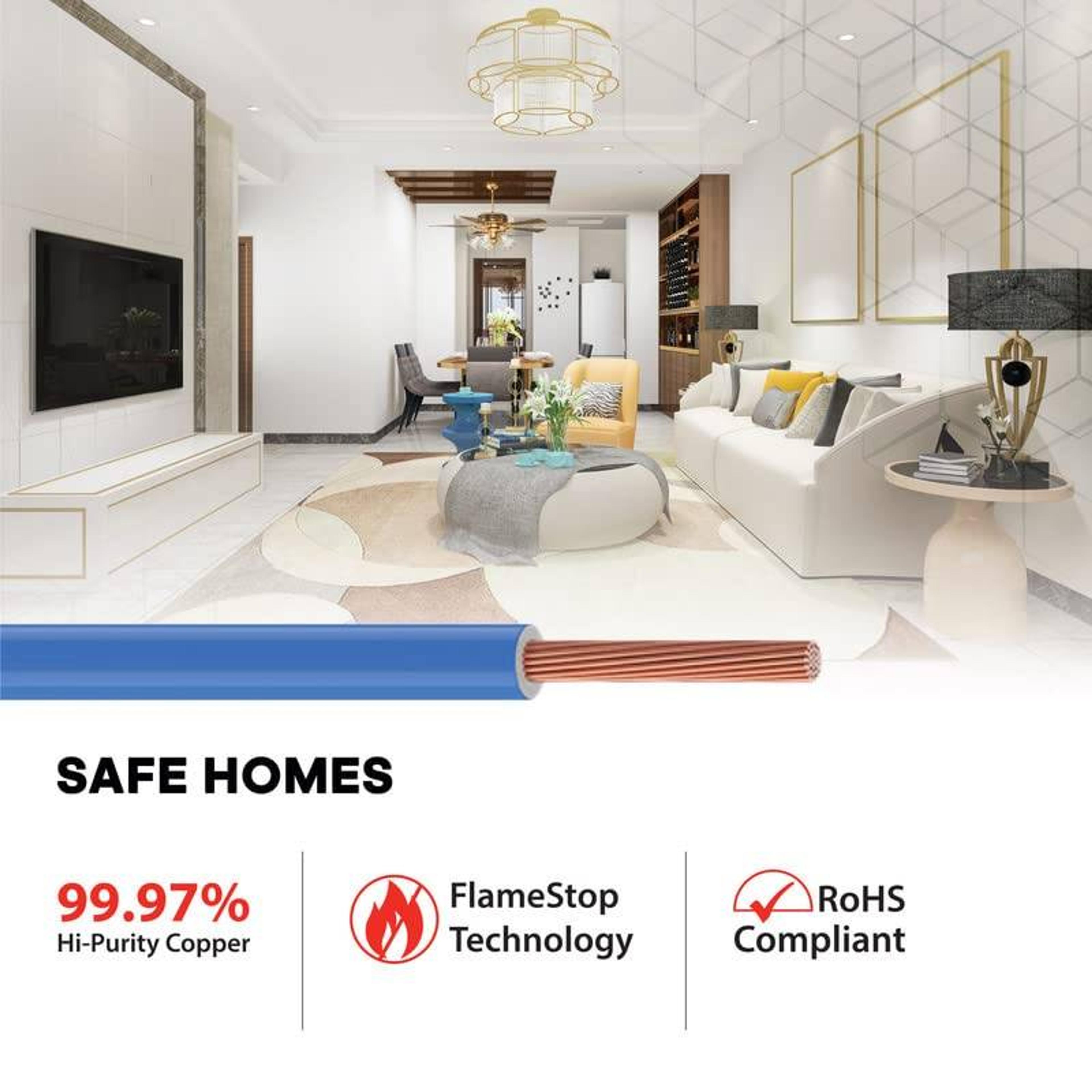 Polycab Etira FR Wire - Housing Wires | Green | FR - View 83
