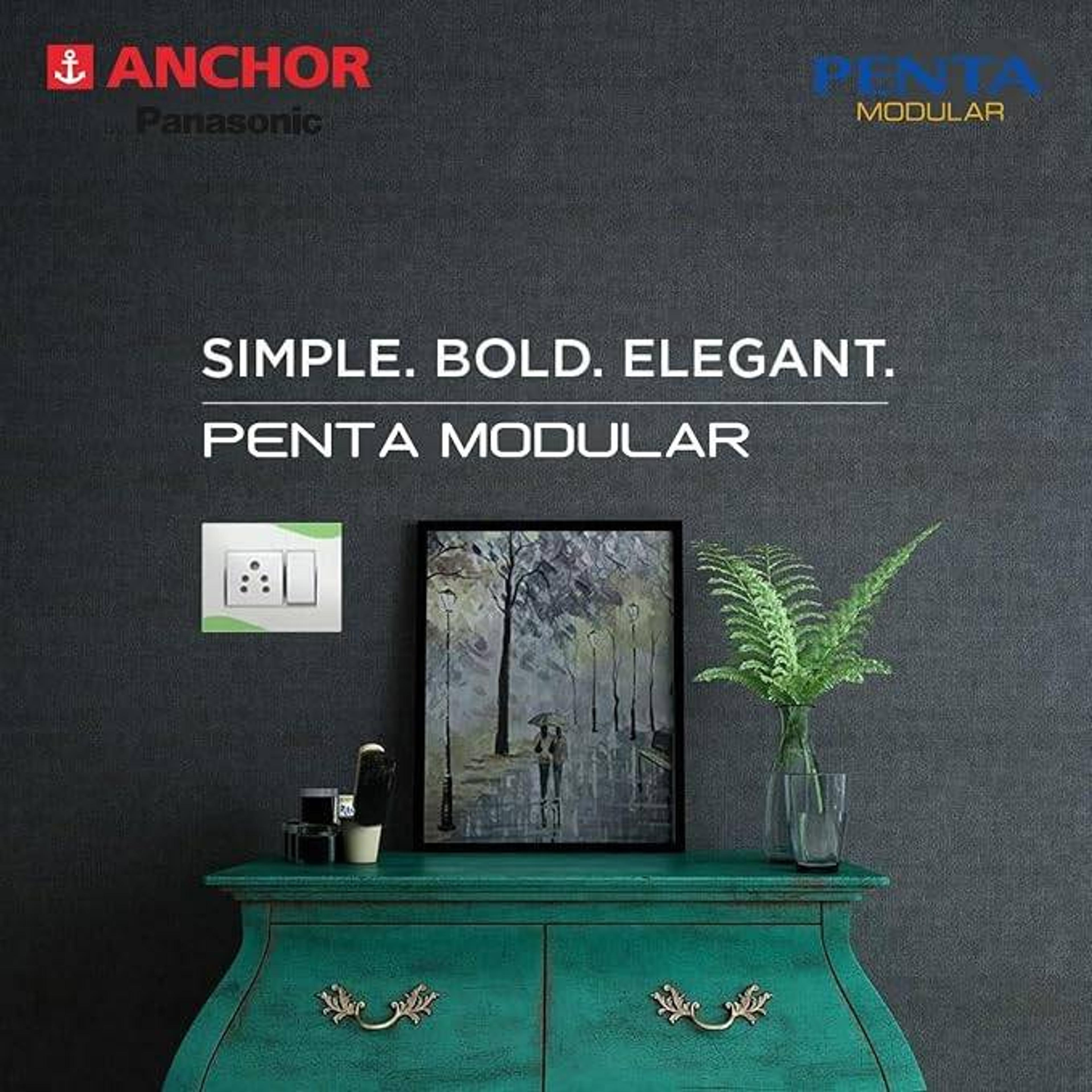 Anchor by Panasonic Anchor Penta Modular 6AX 1M One Way Switch - View 3
