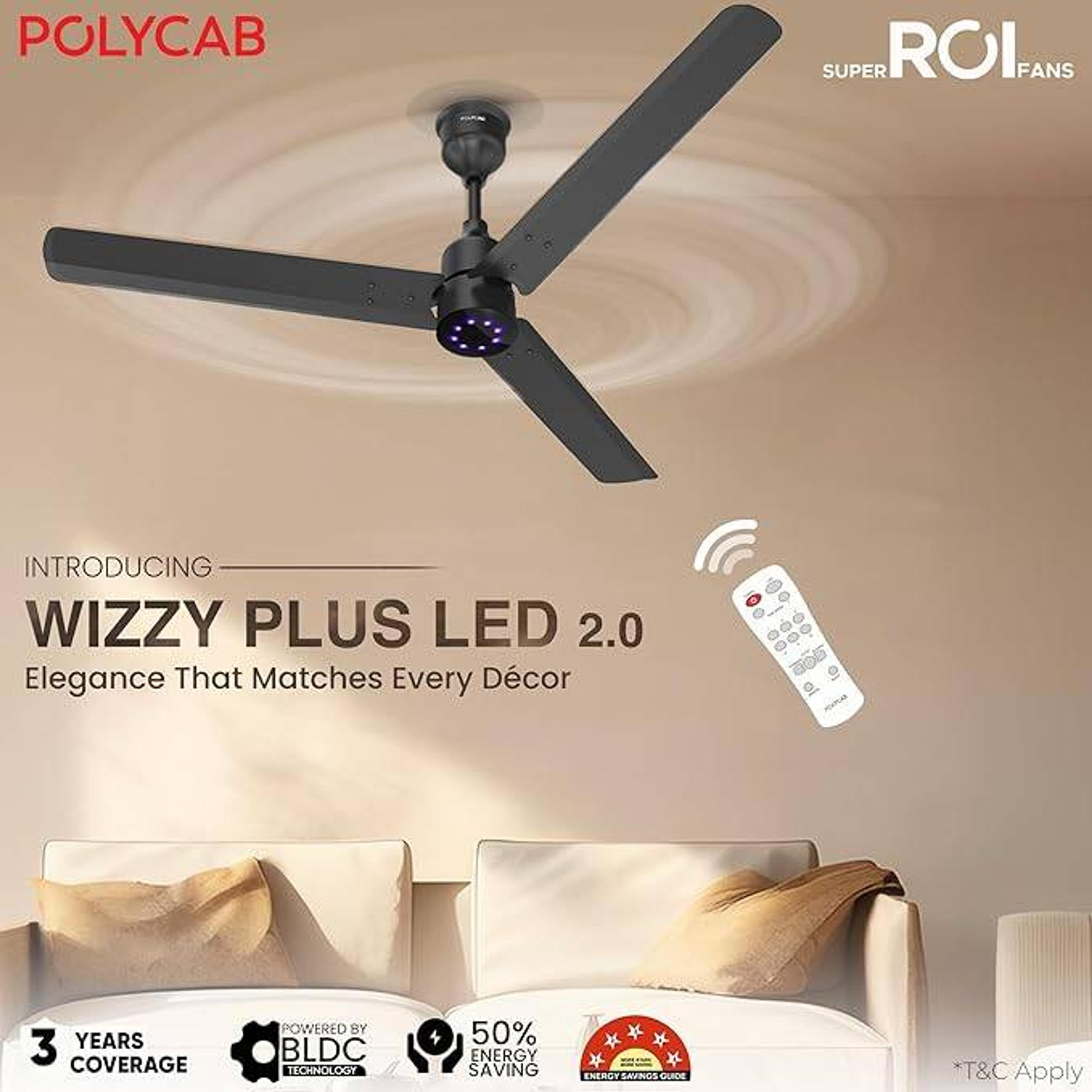 Polycab Wizzy Plus LED BLDC Ceiling Fan - View 2