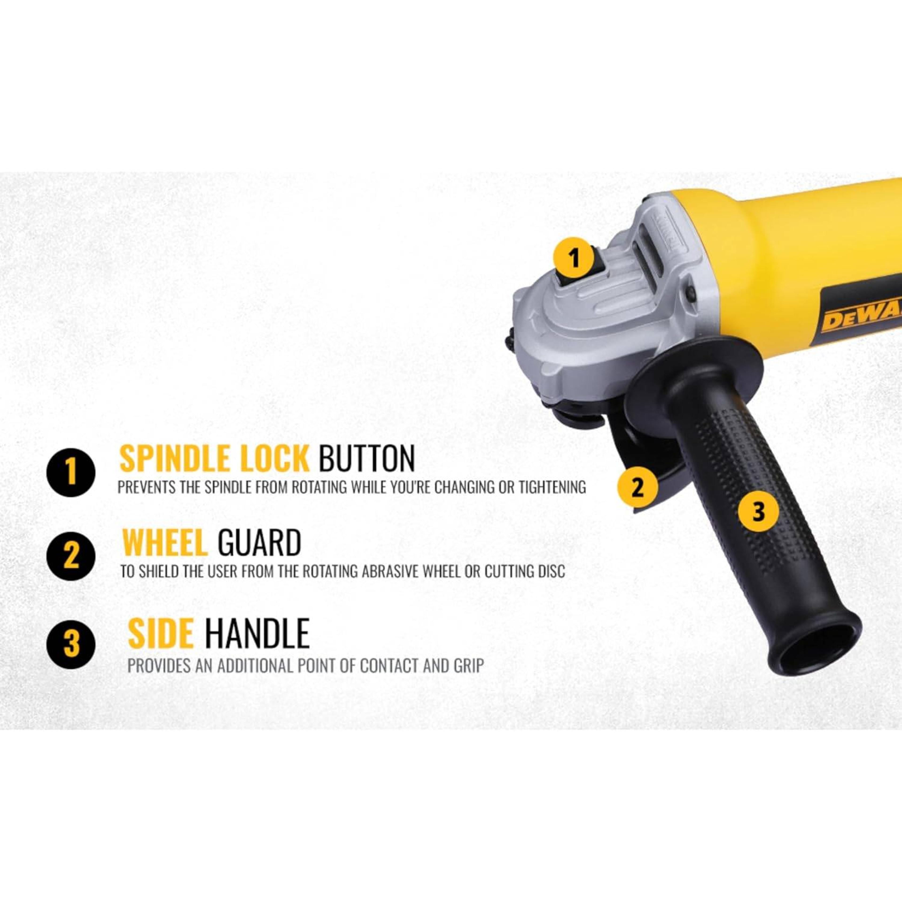 Dewalt DW801-IN01 850W 4 inch Angle Grinder - View 3