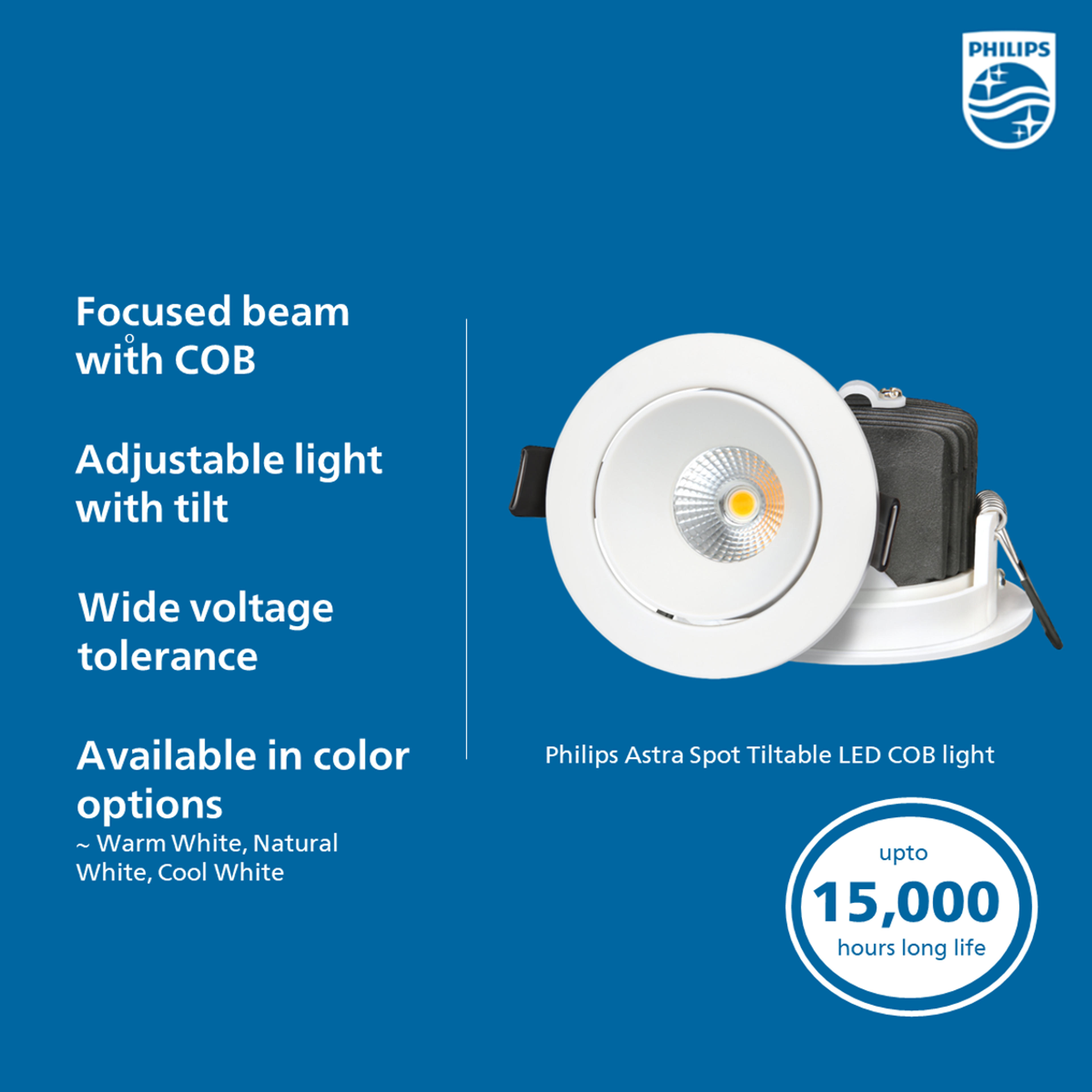 Philips AstraSpot Tiltable LED Spotlight - View 3