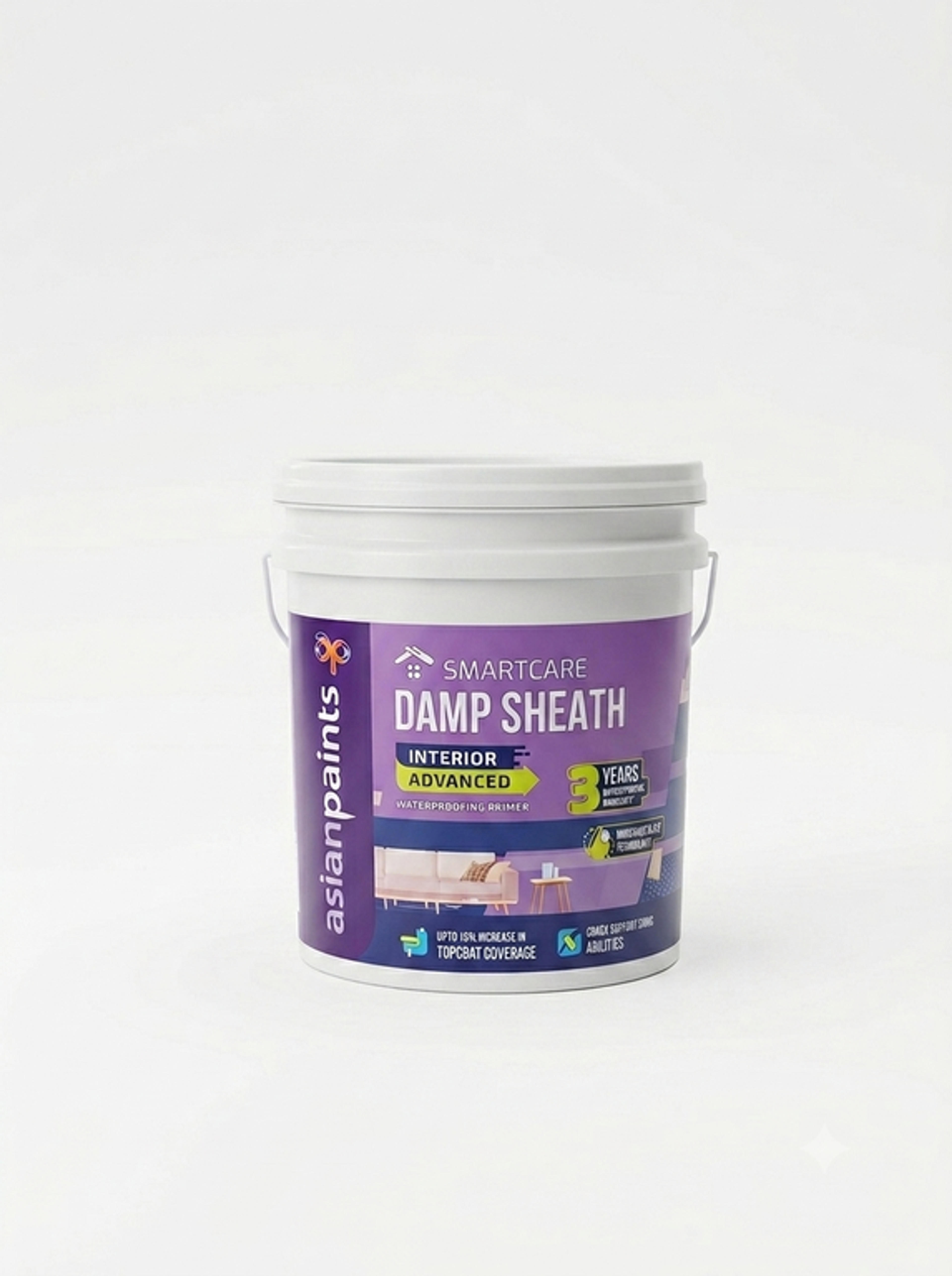 Asian Paints SmartCare Damp Sheath Interior Advanced Waterproofing Primer 20L