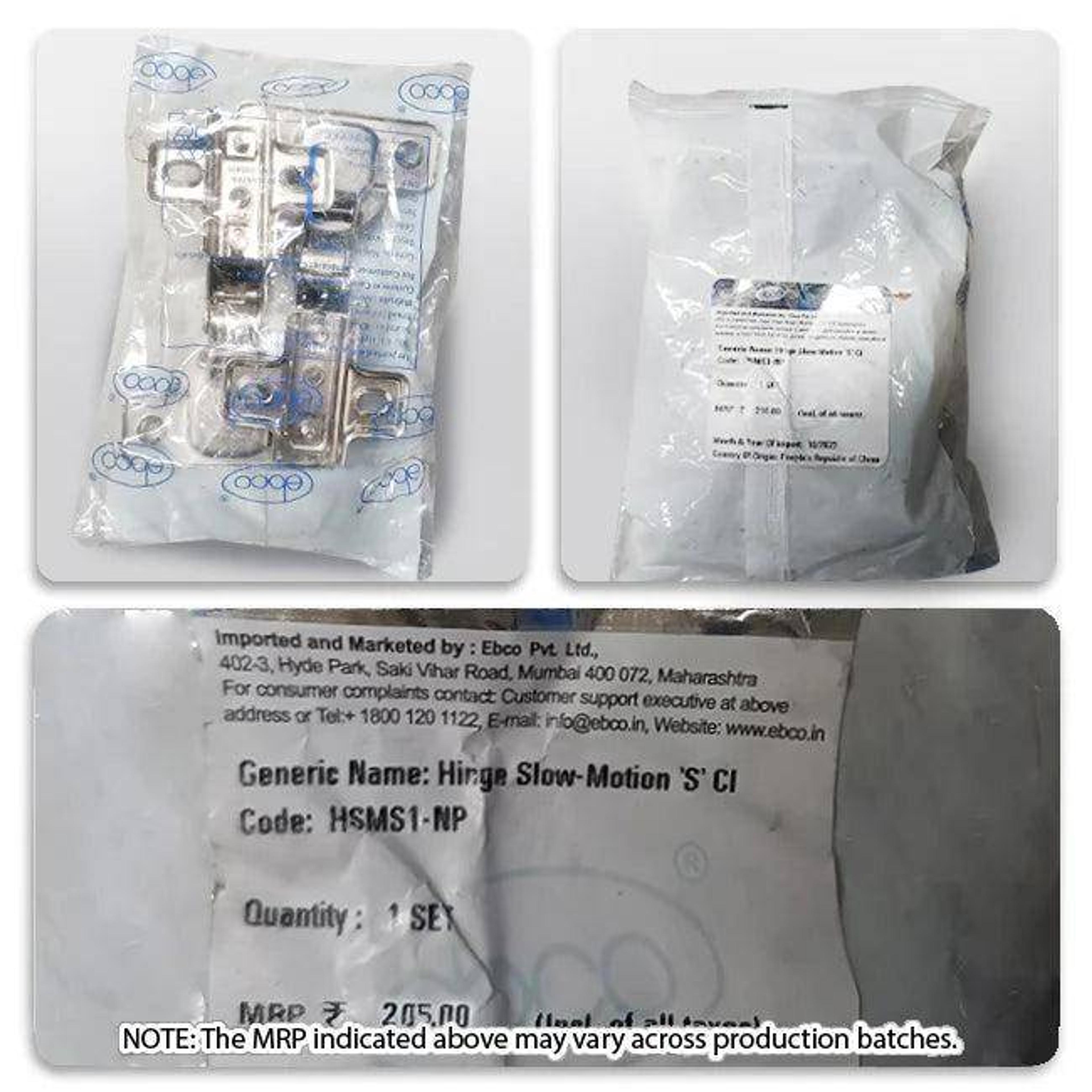 EBCO Soft Close Cabinet Hinge 1 set (2 Nos)