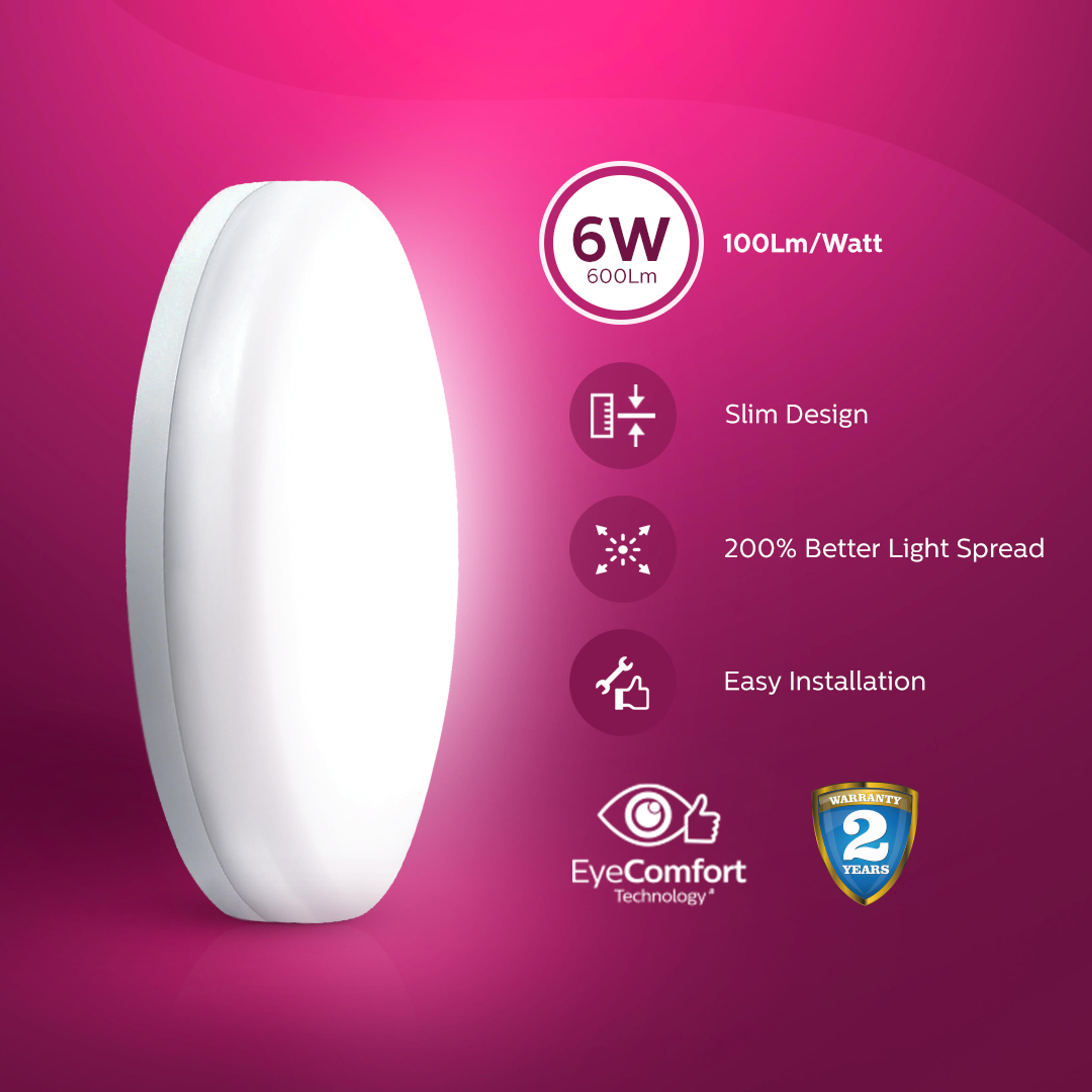 Philips Full Glow LED Surface Light - View 2