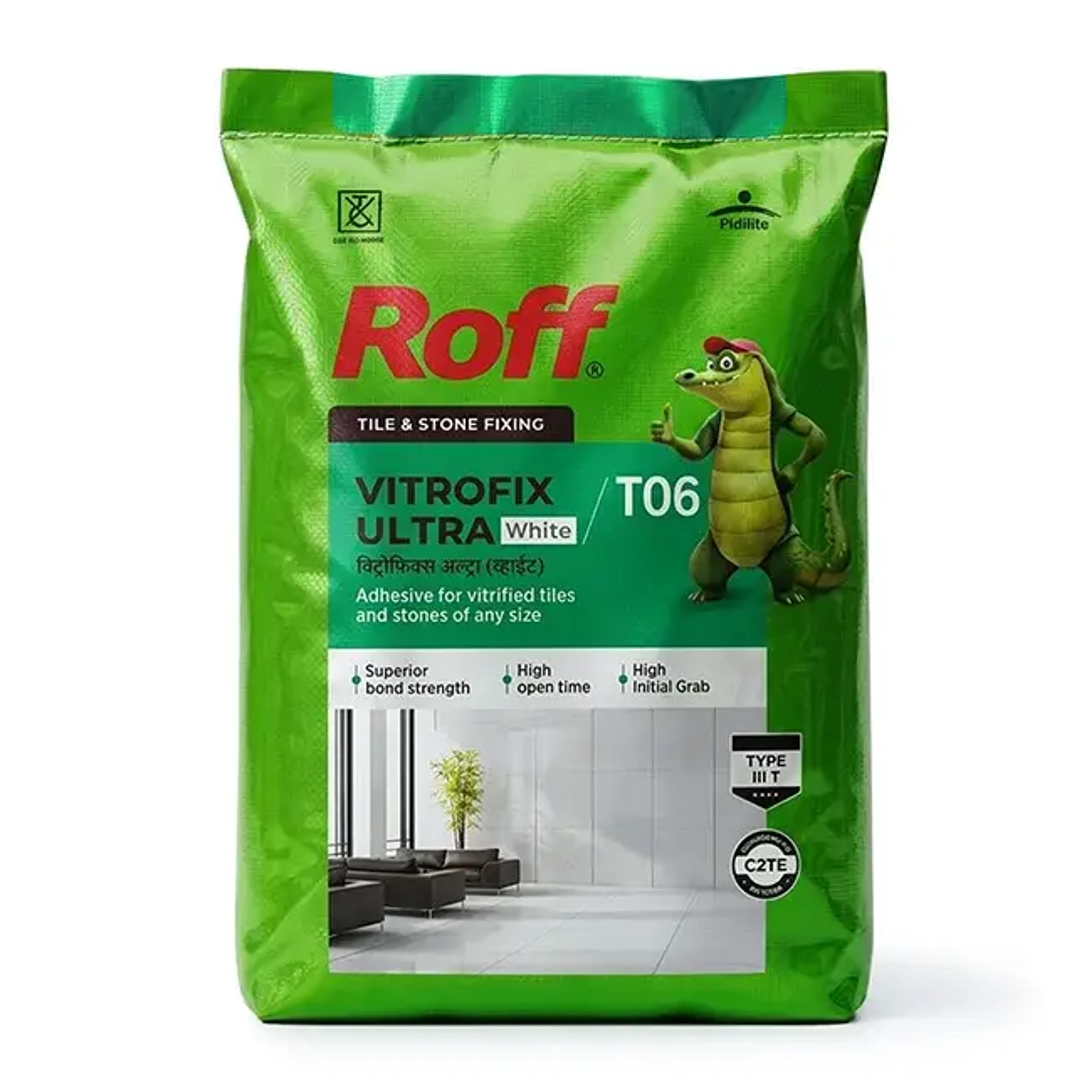 Roff T06 Vitrofix Ultra Tile Adhesive White 20 kg