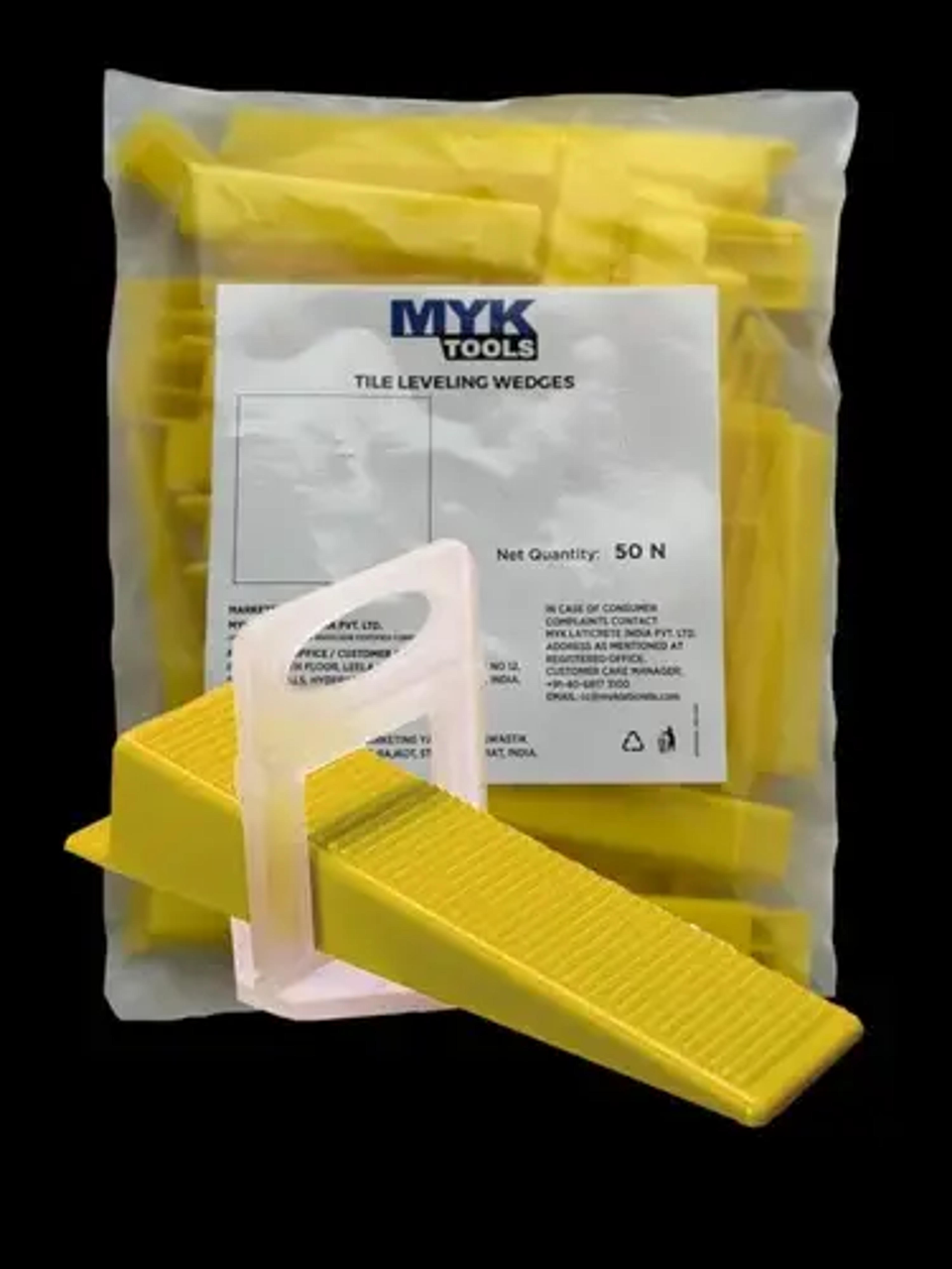 MYK Laticrete 50Pcs Tile Leveling Clips & Wedges