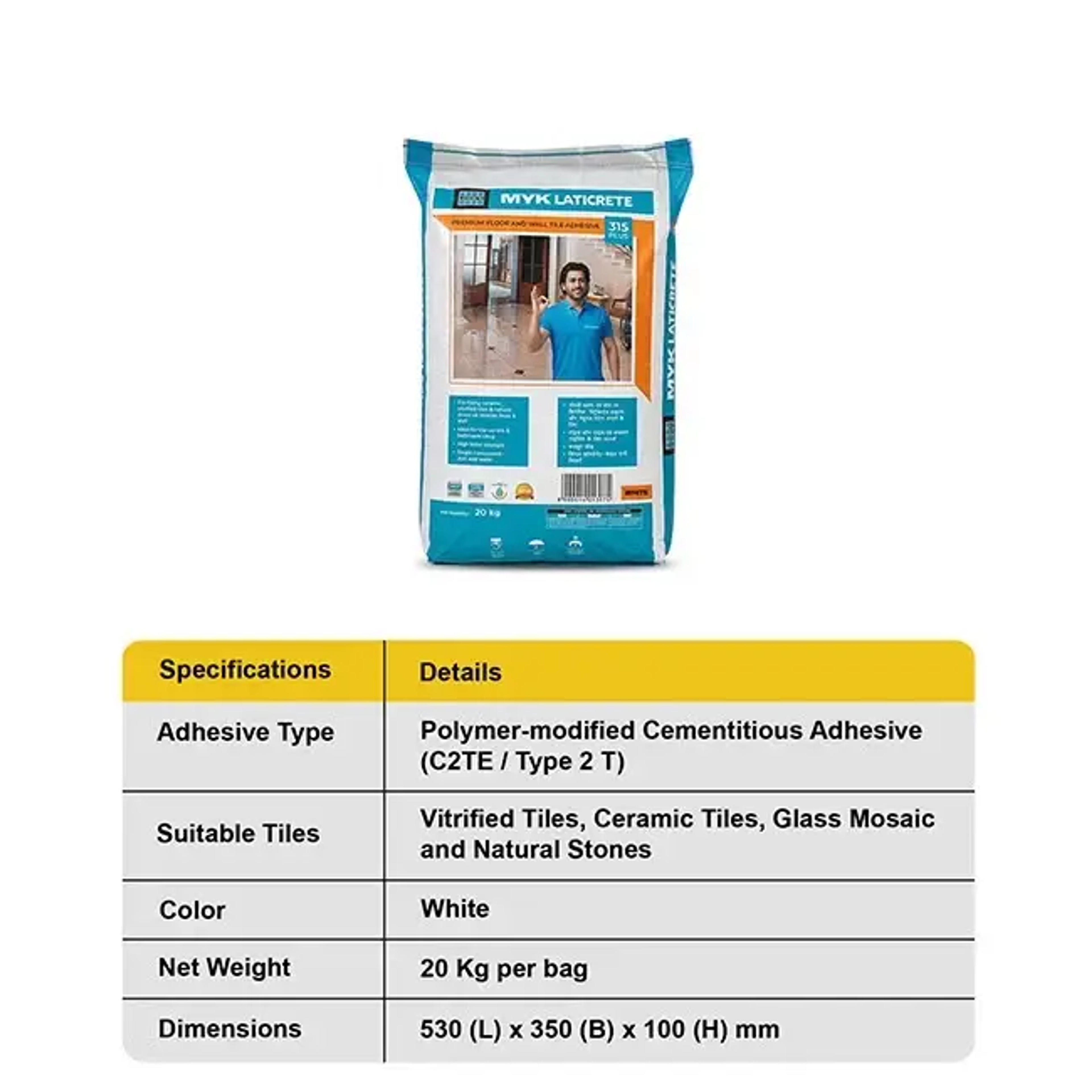 MYK Laticrete 315 Plus Premium Polymer Floor & Wall Tile Adhesive - View 3
