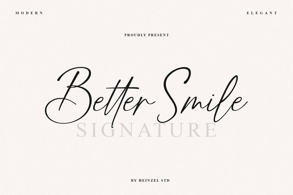 Better Smile Signature Handwritten Font