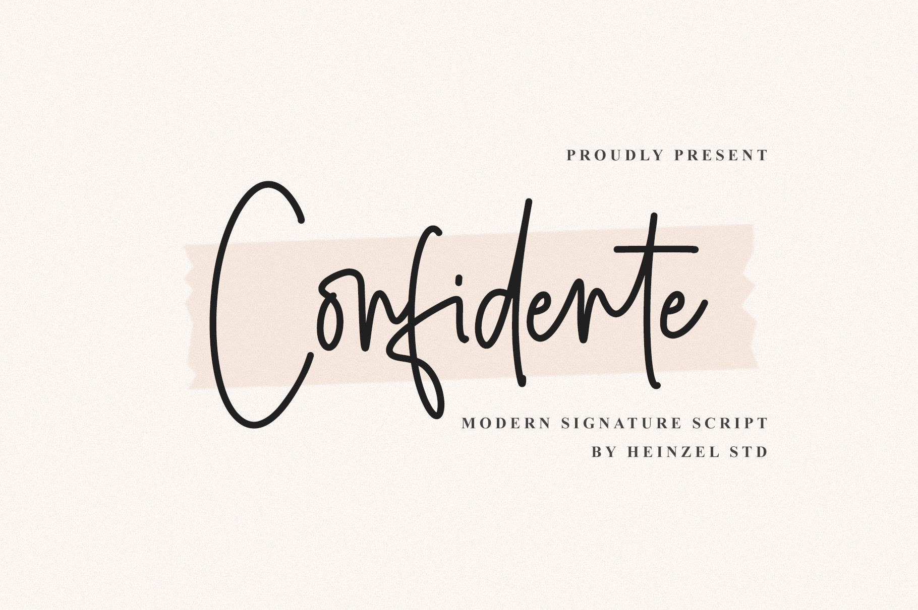 Confidente Signature Script Font by Heinzel Std