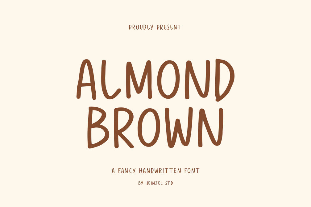 Almond Brown Handwritten Font