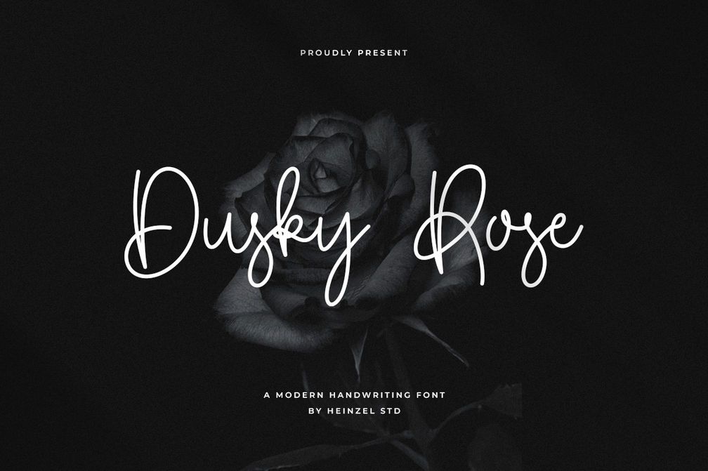 Dusky Rose - Handwriting Font, Script Font, Wedding Font, Cricut Fonts, Cursive Font, Procreate Fonts, Digital Fonts, Canva Font, Logo Font
