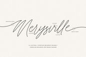 Merysville Modern Signature Font With Tails