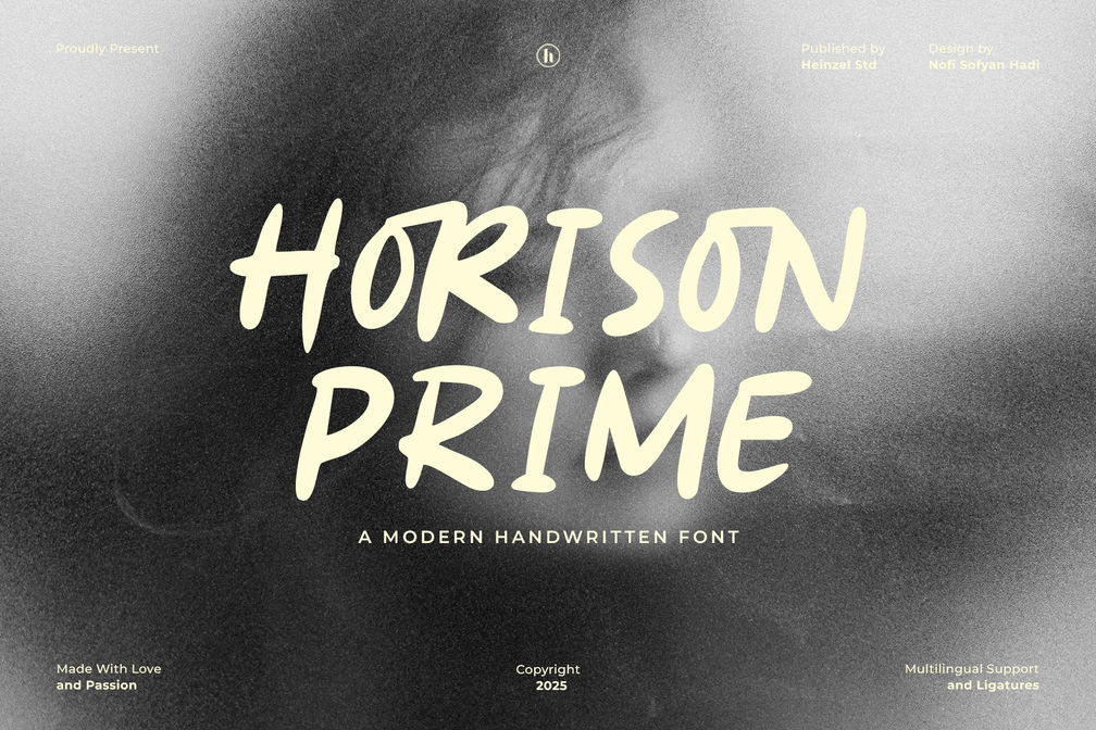 Horison Prime All Caps Modern Handwritten Font