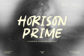 Horison Prime All Caps Modern Handwritten Font