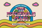 A bold and groovy The Psychedelic Peace font