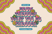 A bold and groovy The Psychedelic Peace font