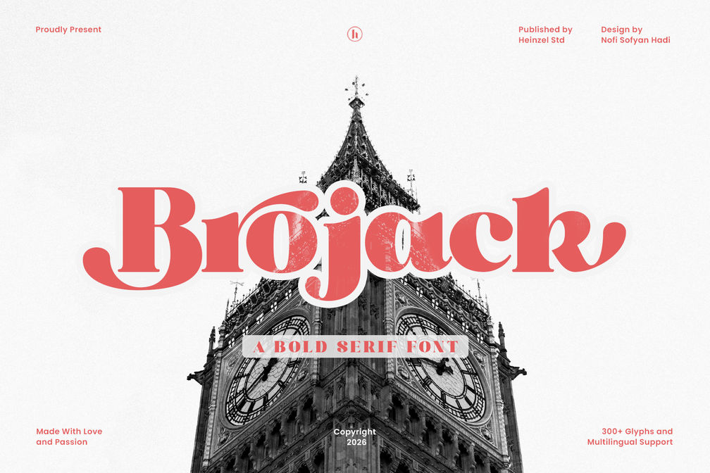 Brojack Bold Retro Serif Font