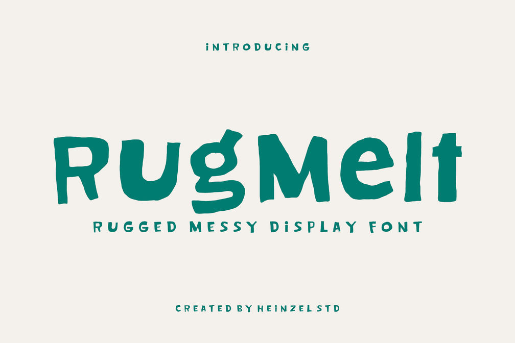 Rugmelt Rugged Messy Display Font for Branding