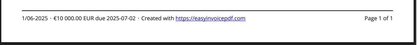 Invoice Footer