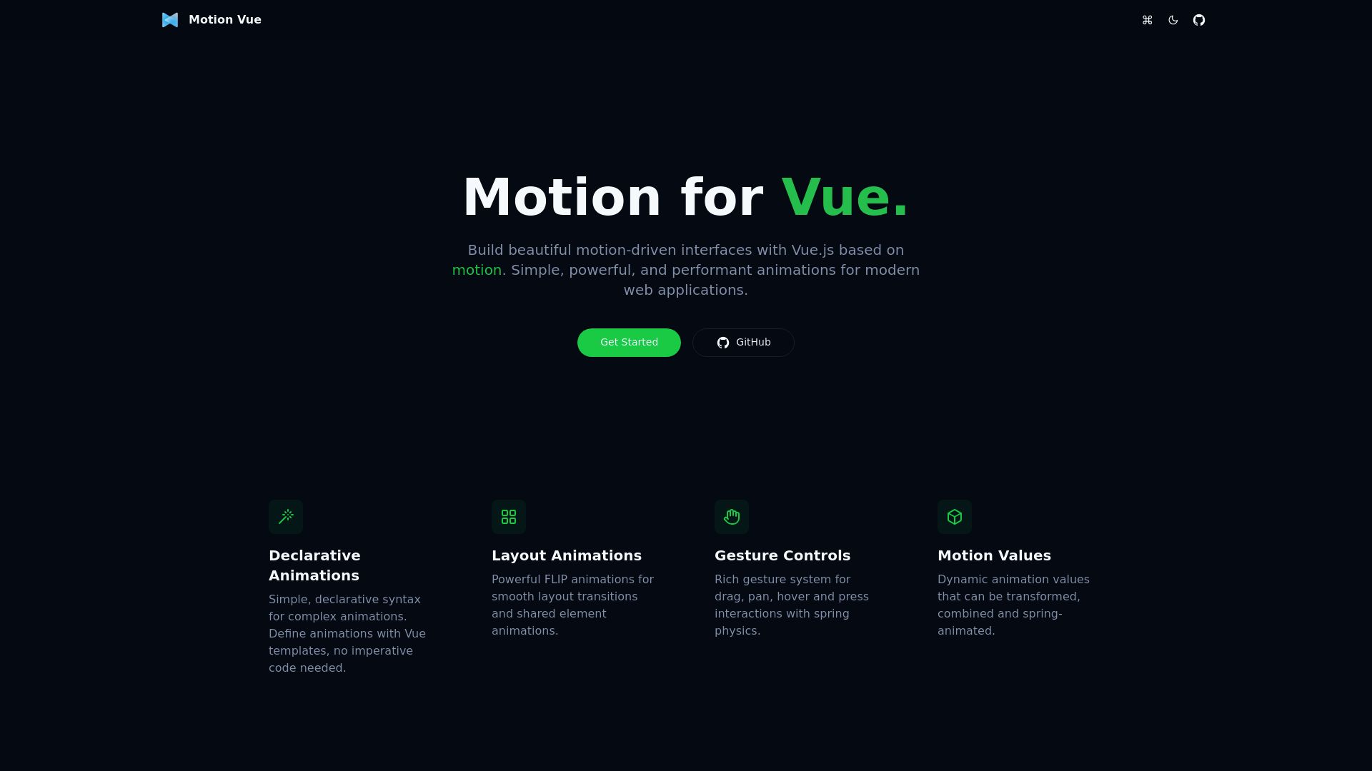 Motion Vue Screenshot