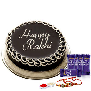 Chocolicious Delight Special Cake - Rakhi & Dairy Milk Special