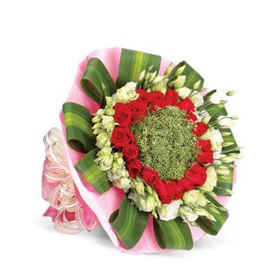 40 Red n White Rose Bunch 40 Red n White Rose Bunch