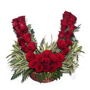 V Shaped Flower Arrangement 