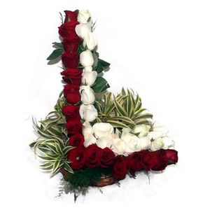 L Shaped Flowers Arrangement